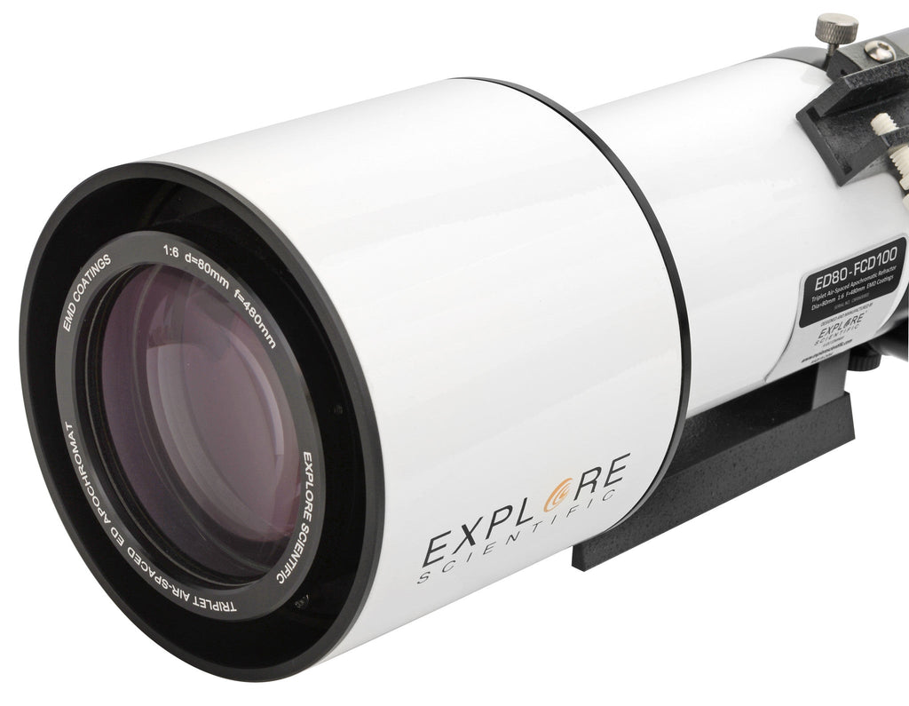 ED80-FCD100 Series Air-Spaced Triplet Refractor Telescope and Hybrid 2N1 Finder Base