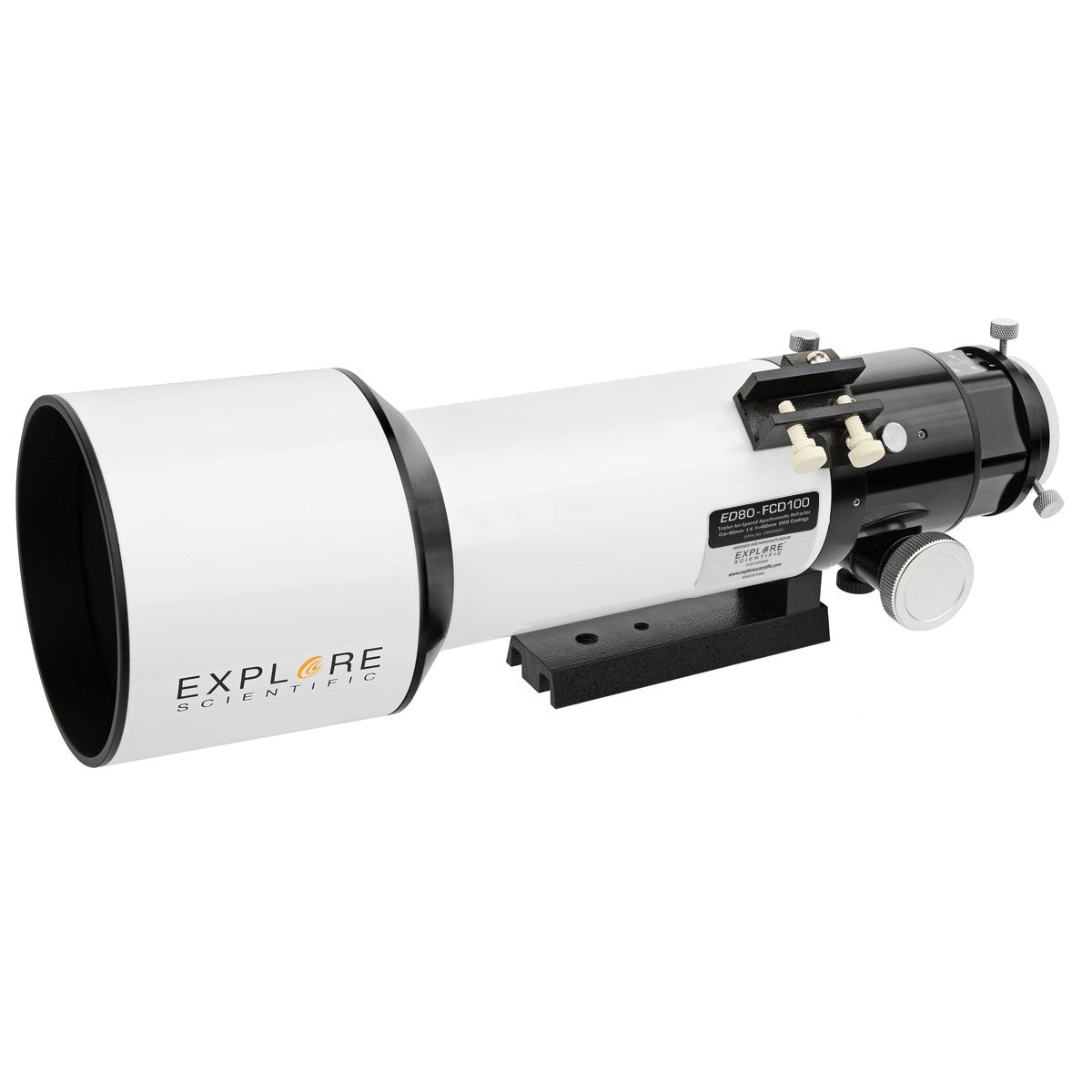 ED80-FCD100 Series Air-Spaced Triplet Refractor Telescope and Hybrid 2N1 Finder Base