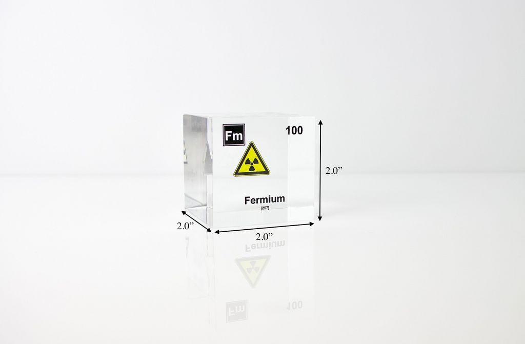Fermium Element Cube - 2" Acrylic Display - Atomic Number 100