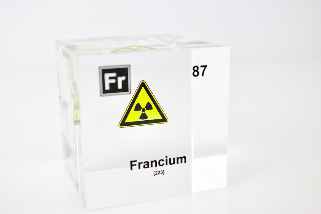 Francium Element Cube - 2" Acrylic Display - Atomic Number 87