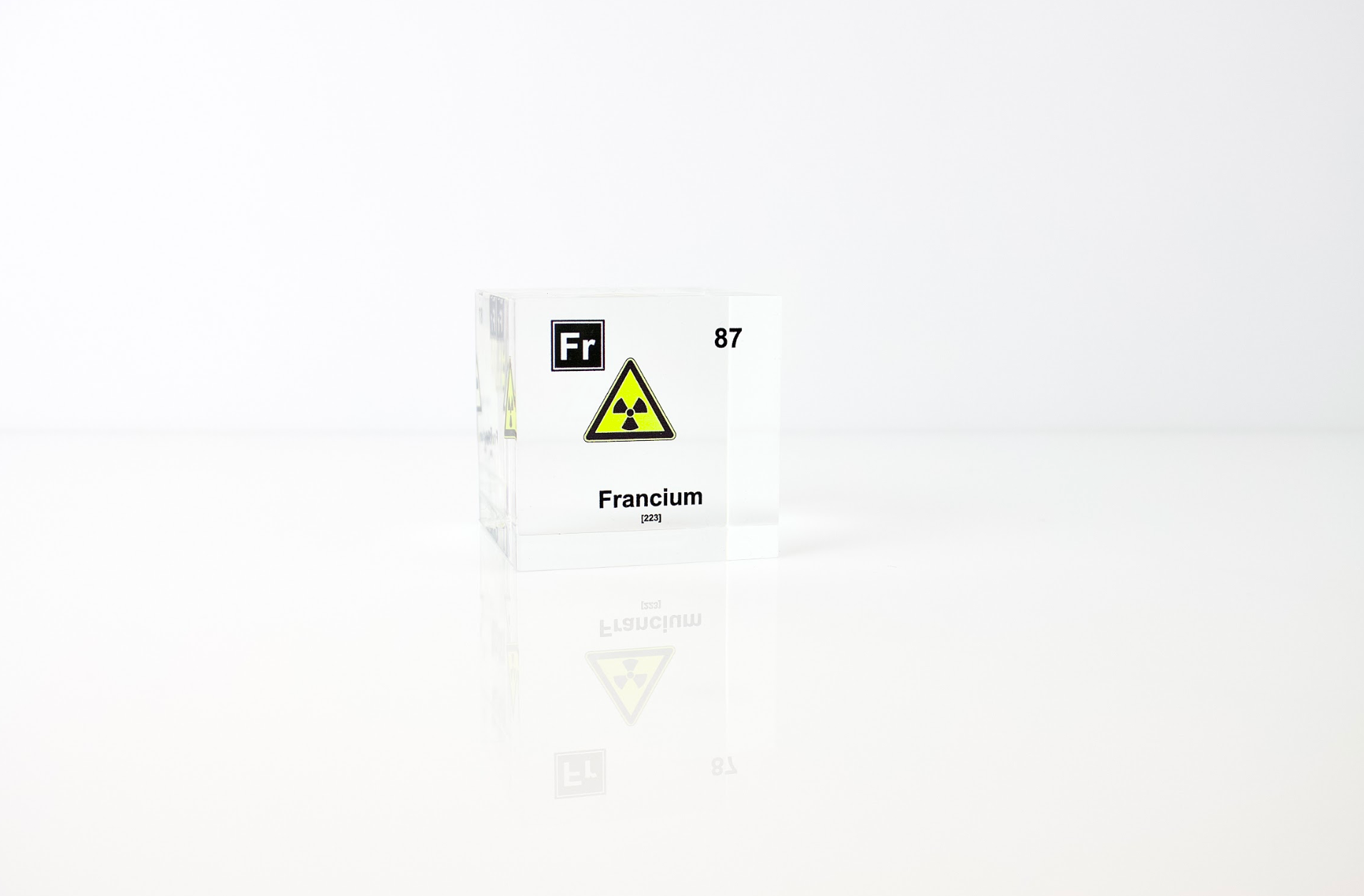 Francium Element Cube - 2" Acrylic Display - Atomic Number 87
