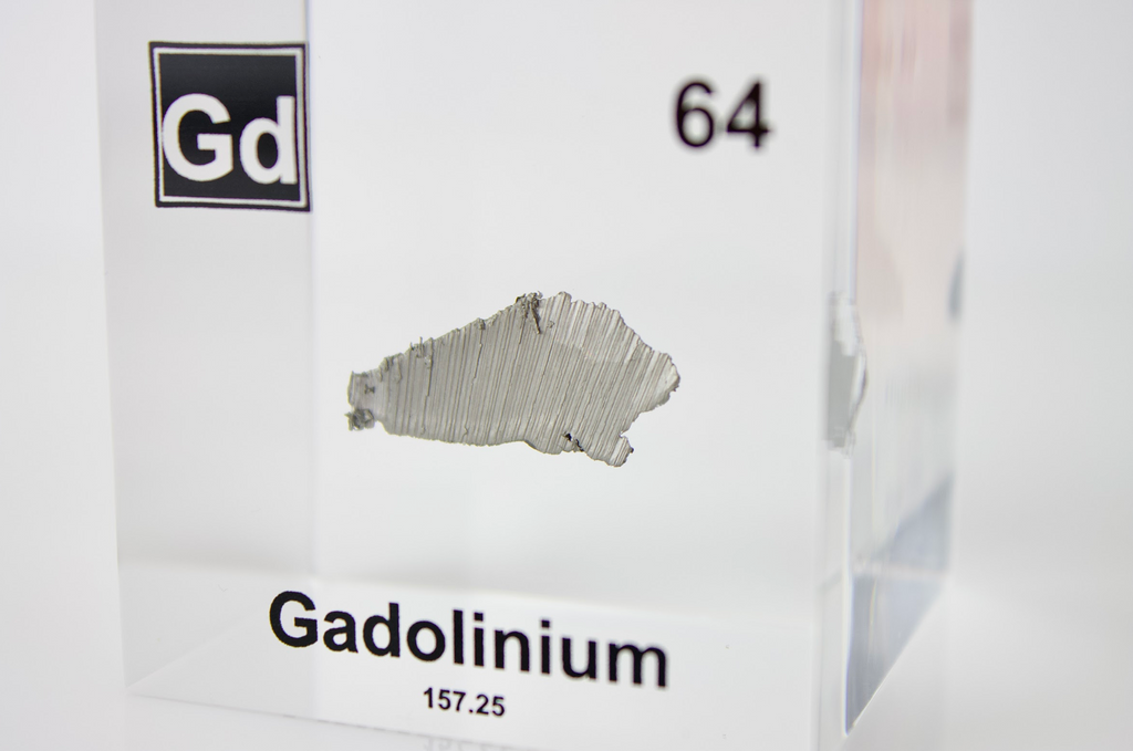 Gadolinium Element Cube - 2" Acrylic Display - Atomic Number 64