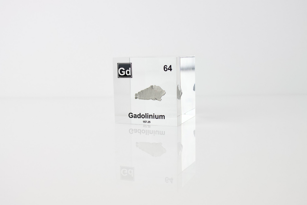 Gadolinium Element Cube - 2" Acrylic Display - Atomic Number 64