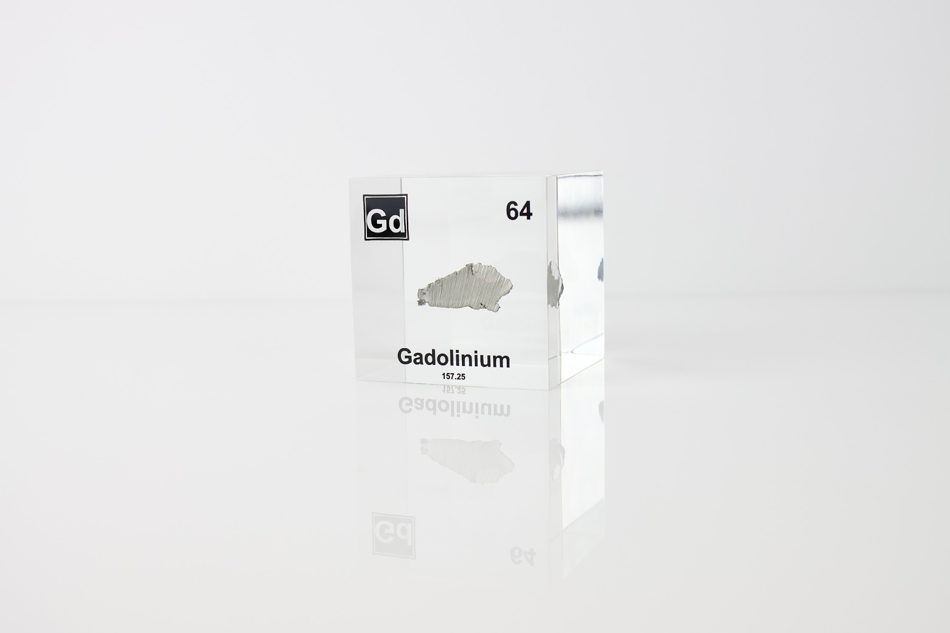 Gadolinium Element Cube - 2" Acrylic Display - Atomic Number 64