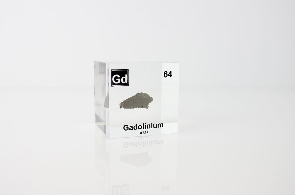 Gadolinium Element Cube - 2" Acrylic Display - Atomic Number 64