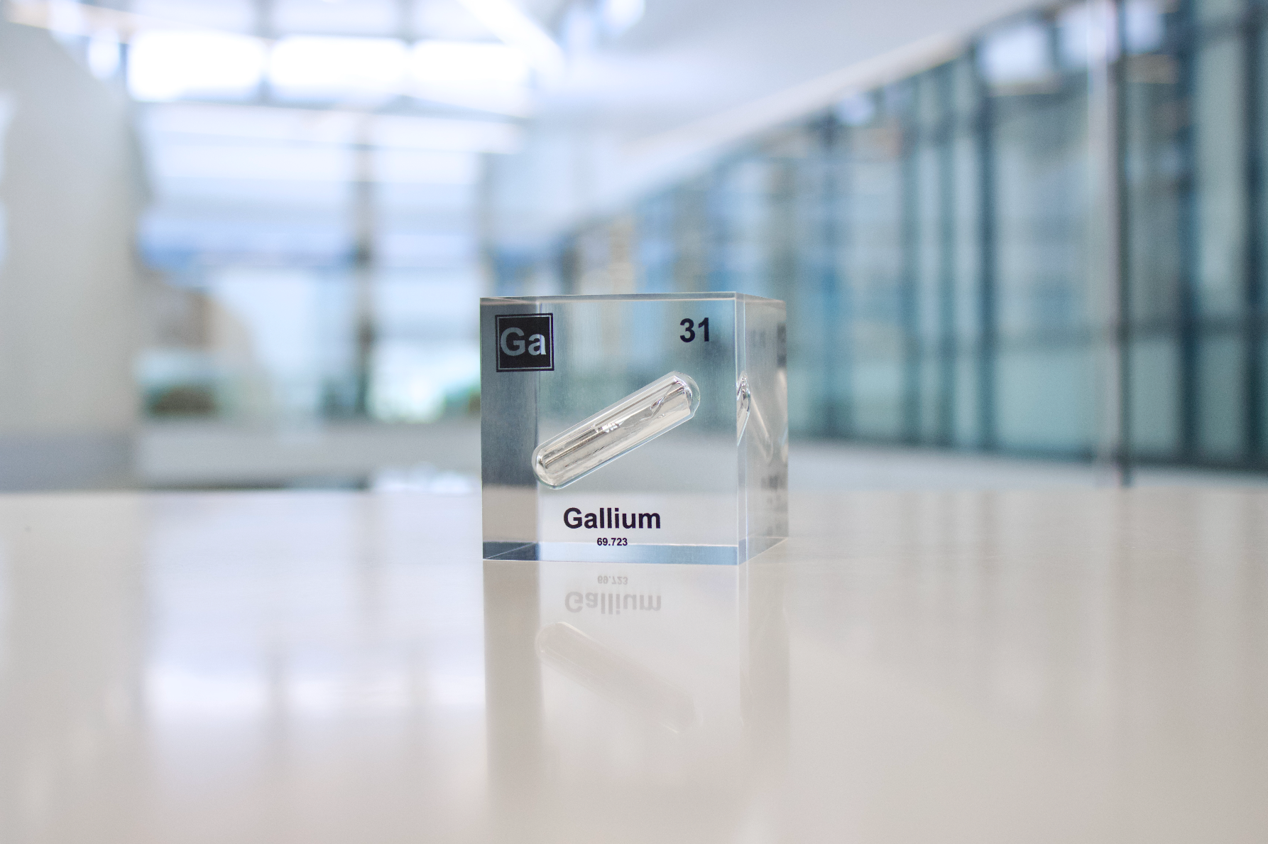 Gallium Element Cube - 2" Acrylic Display - Atomic Number 31