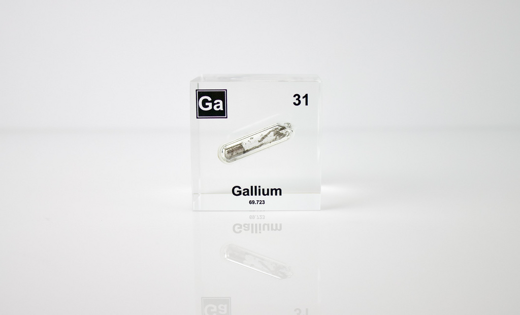 Gallium Element Cube - 2" Acrylic Display - Atomic Number 31