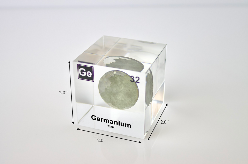 Germanium Element Cube - 2" Acrylic Display - Atomic Number 32