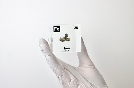 Iron Element Cube - 2" Acrylic Display - Atomic Number 26