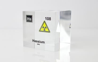 Hassium Element Cube - 2" Acrylic Display - Atomic Number 108