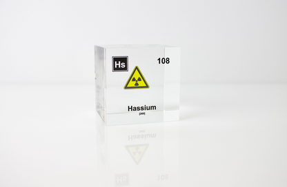 Hassium Element Cube - 2" Acrylic Display - Atomic Number 108