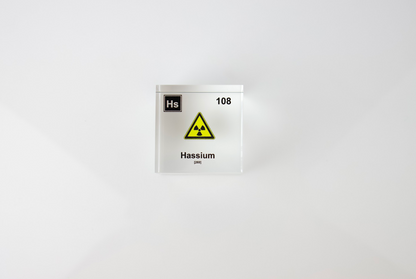 Hassium Element Cube - 2" Acrylic Display - Atomic Number 108