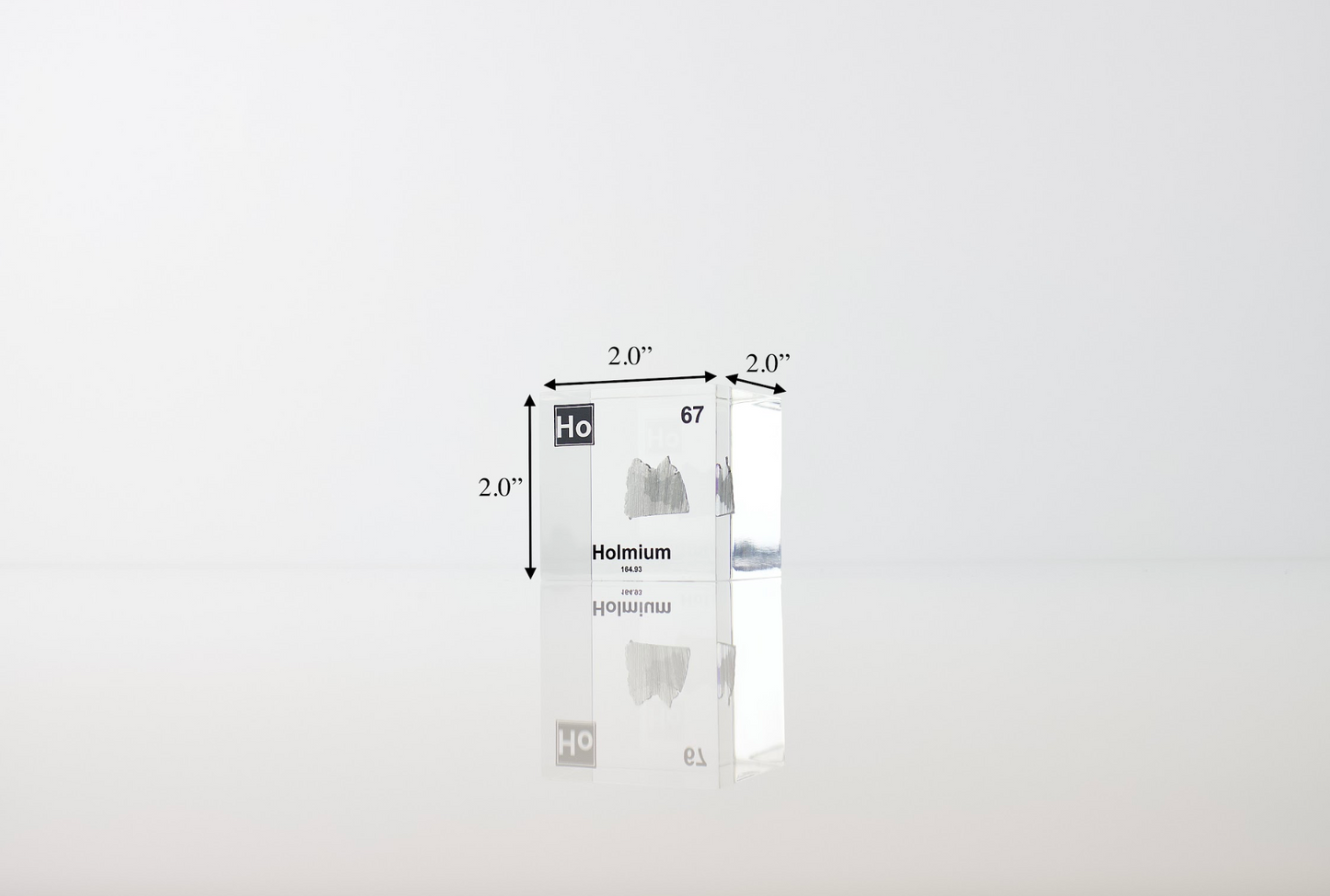 Holmium Element Cube - 2" Acrylic Display - Atomic Number 67