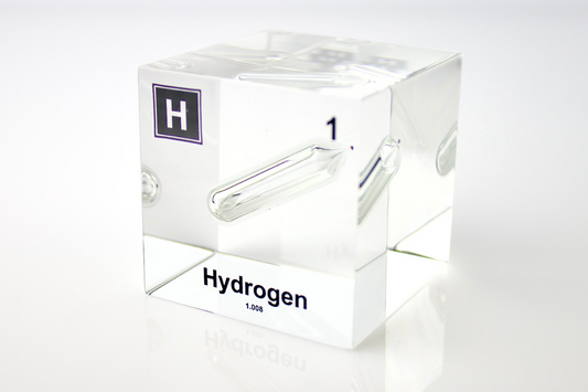 Hydrogen Element Cube - 2" Acrylic Display - Atomic Number 1
