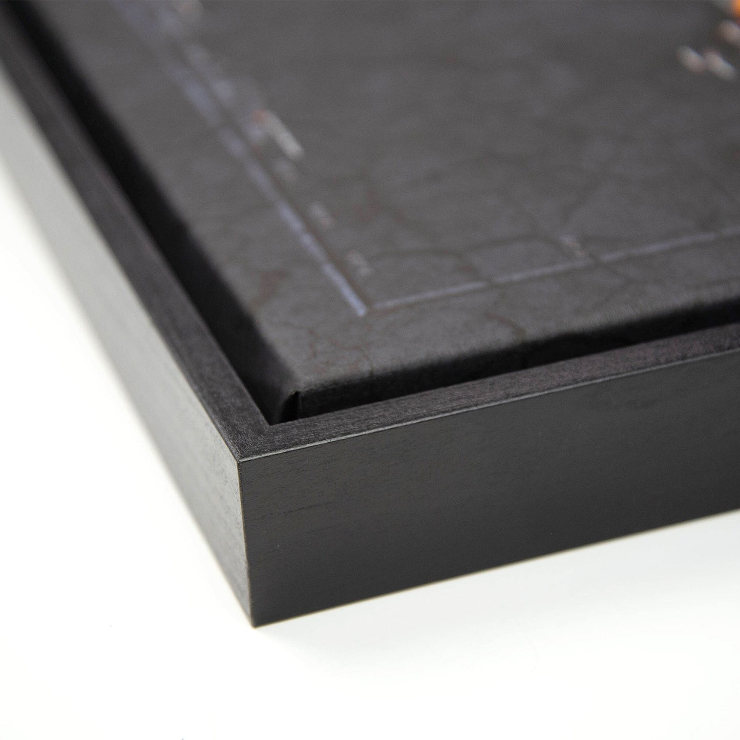 Push Pin World Map: Obsidian (Pins Included)