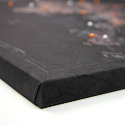 Push Pin World Map: Obsidian (Pins Included)