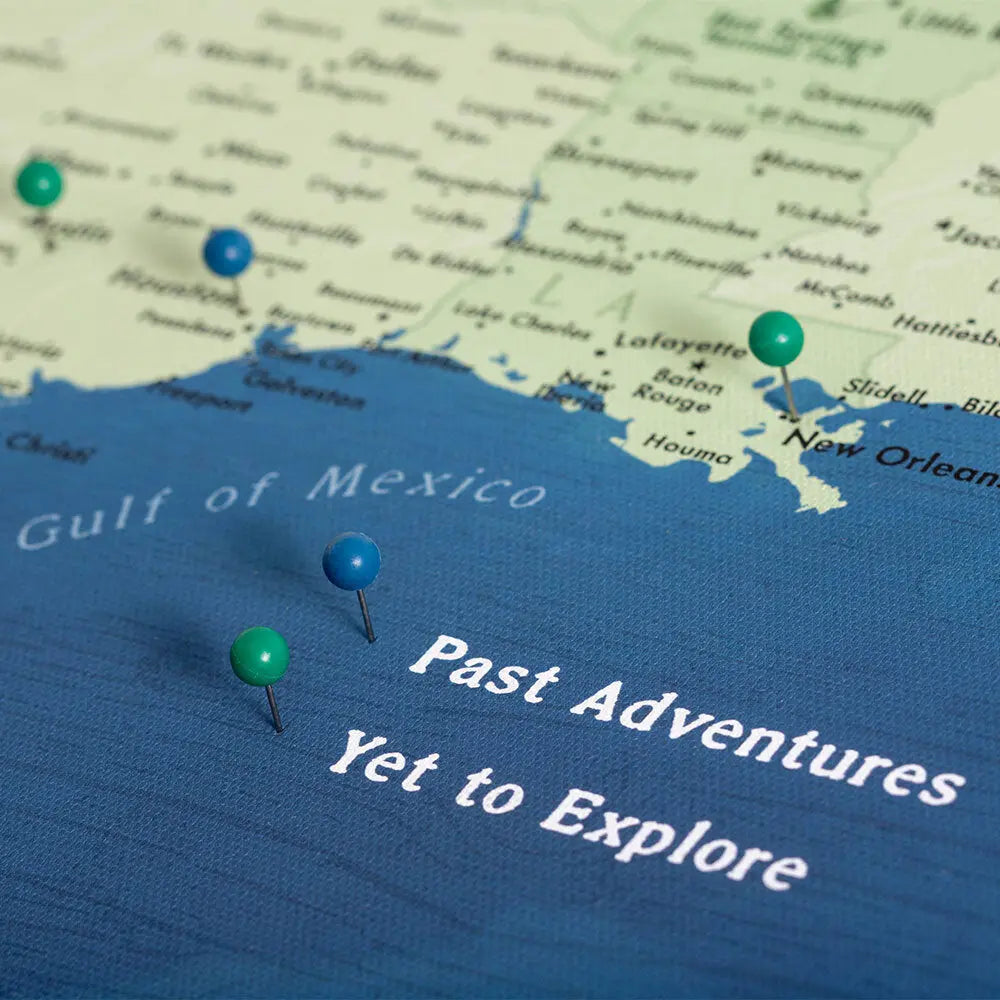 Push Pin National Parks Map: Natural Earth (Pins Included)