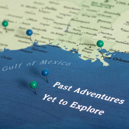 Push Pin National Parks Map: Natural Earth (Pins Included)