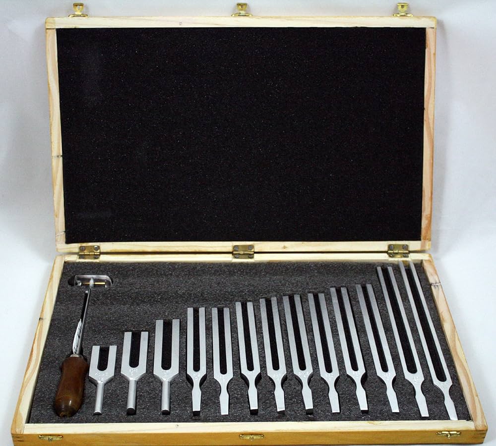 Tuning Fork Wooden Box Set