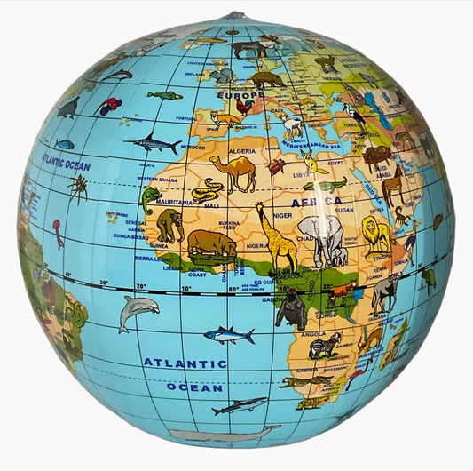 Inflatable Animal Globe - 12”