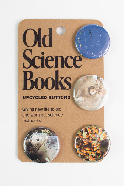 Old Science Book: Upcycled Buttons