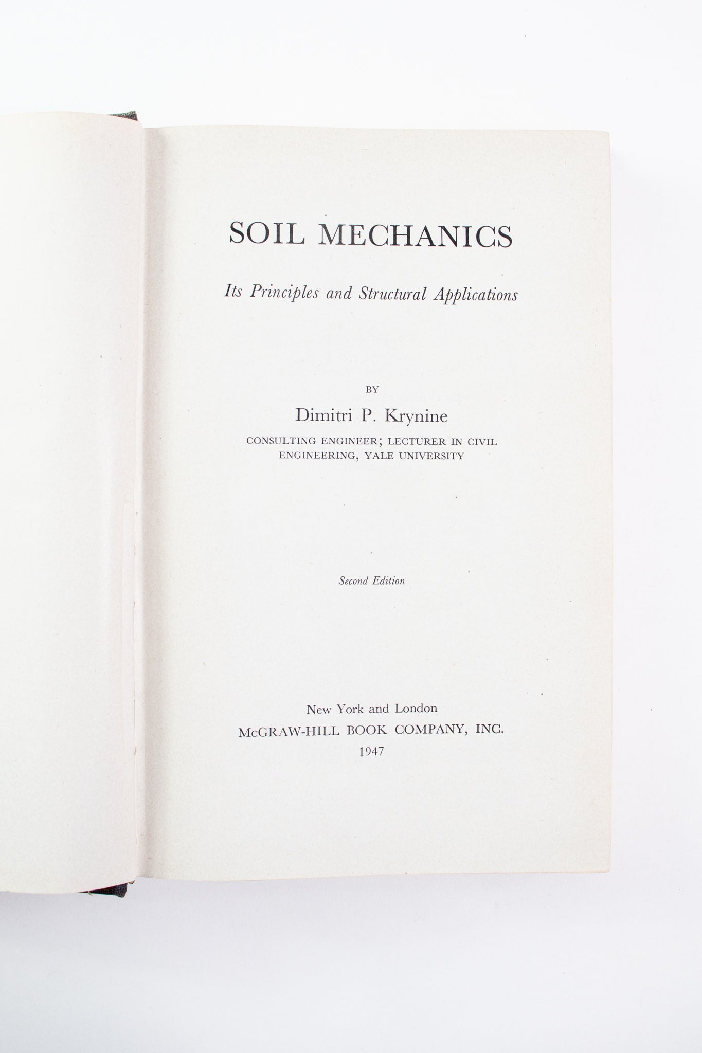 SOIL MECHANICS: Its Principles and Structural Applications