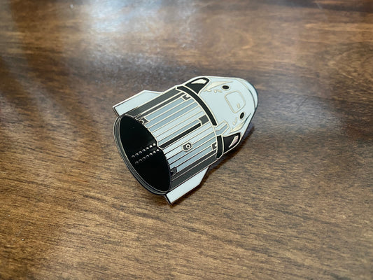 SpaceX Dragon Crew Capsule Enamel Pin