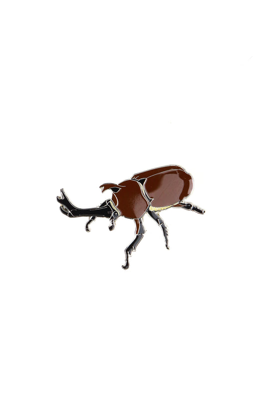 Japanese Rhinoceros Beetle Enamel Pin (Trypoxylus dichotomus)