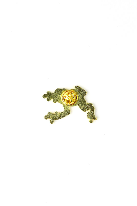 Bumblebee Poison Dart Frog Enamel Pin (Dendrobates leucomelas)