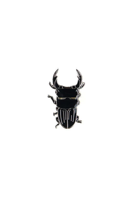 Japanese Stag Beetle Enamel Pin (Dorcus hopei binodulosus)