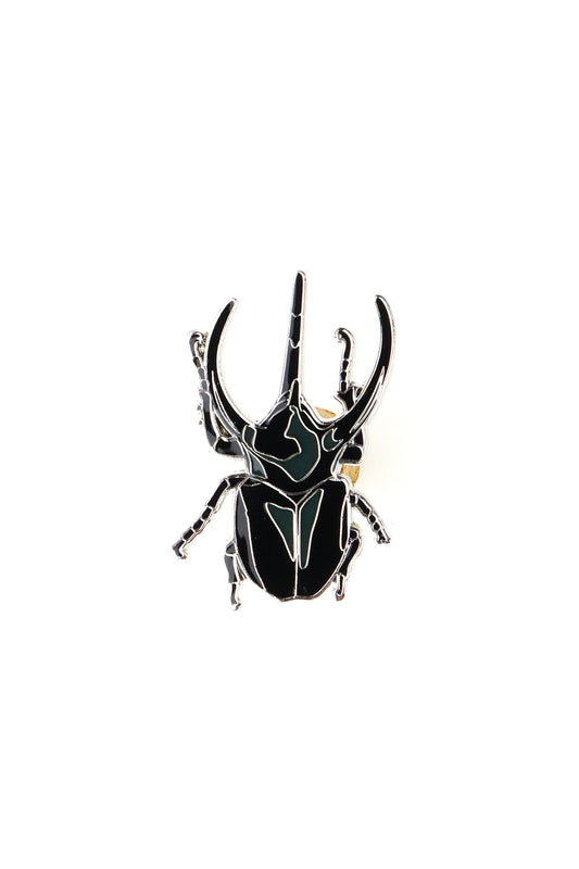 Chiron Beetle Enamel Pin (Chalcosoma chiron)