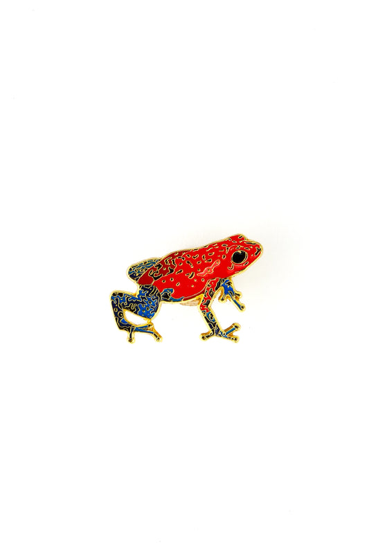 Strawberry Poison Dart Frog Enamel Pin (Dendrobates pumilio) - Stemcell Science Shop