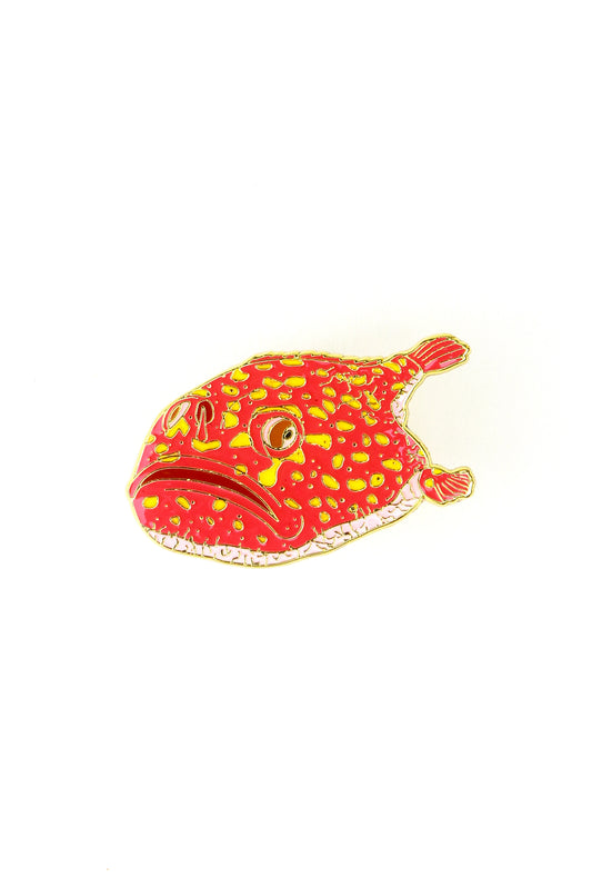 Abe’s Deepsea Toad Enamel Pin (Chaunax abei) - Stemcell Science Shop