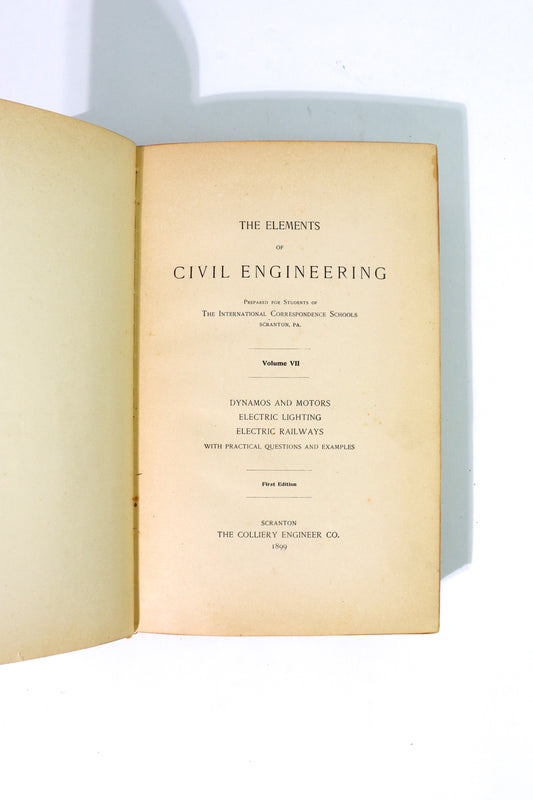 The Elements of Civil Engineering, Volume VII, First Edition