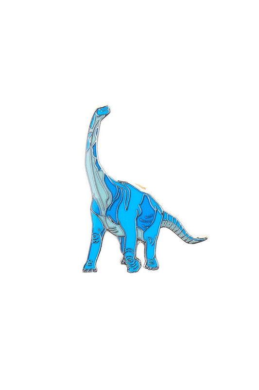 Blue dinosaur toy on a white background