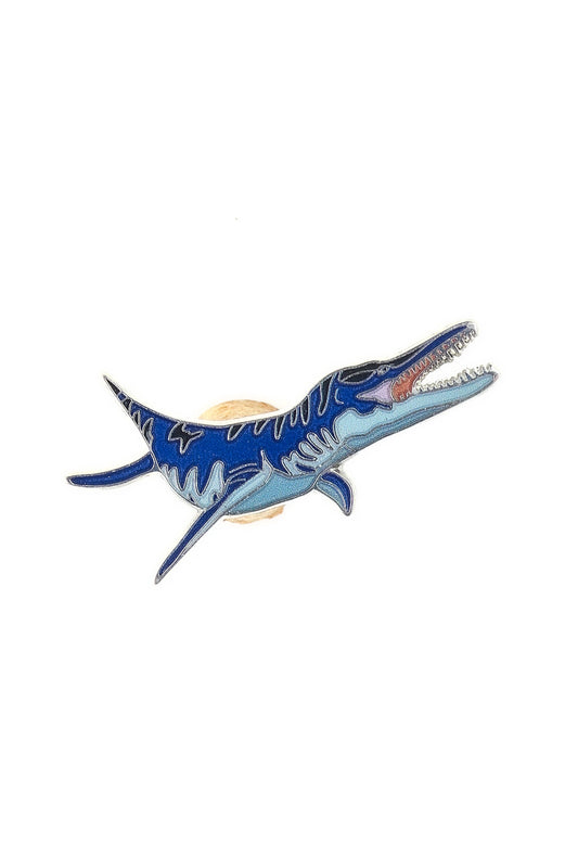 Blue dinosaur toy on a white background