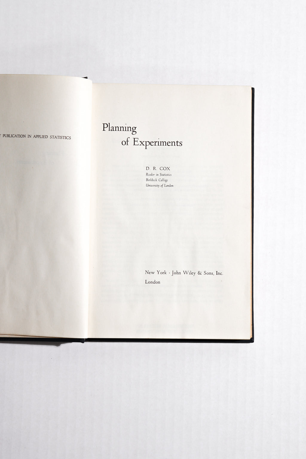 Planning of Experiments