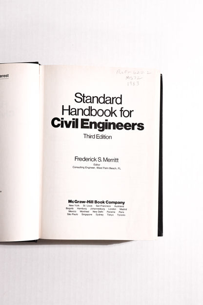 Standard Handbook for Civil Engineers, Third Edition