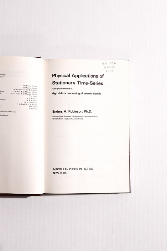 Physical Applications of Stationary Time-Series