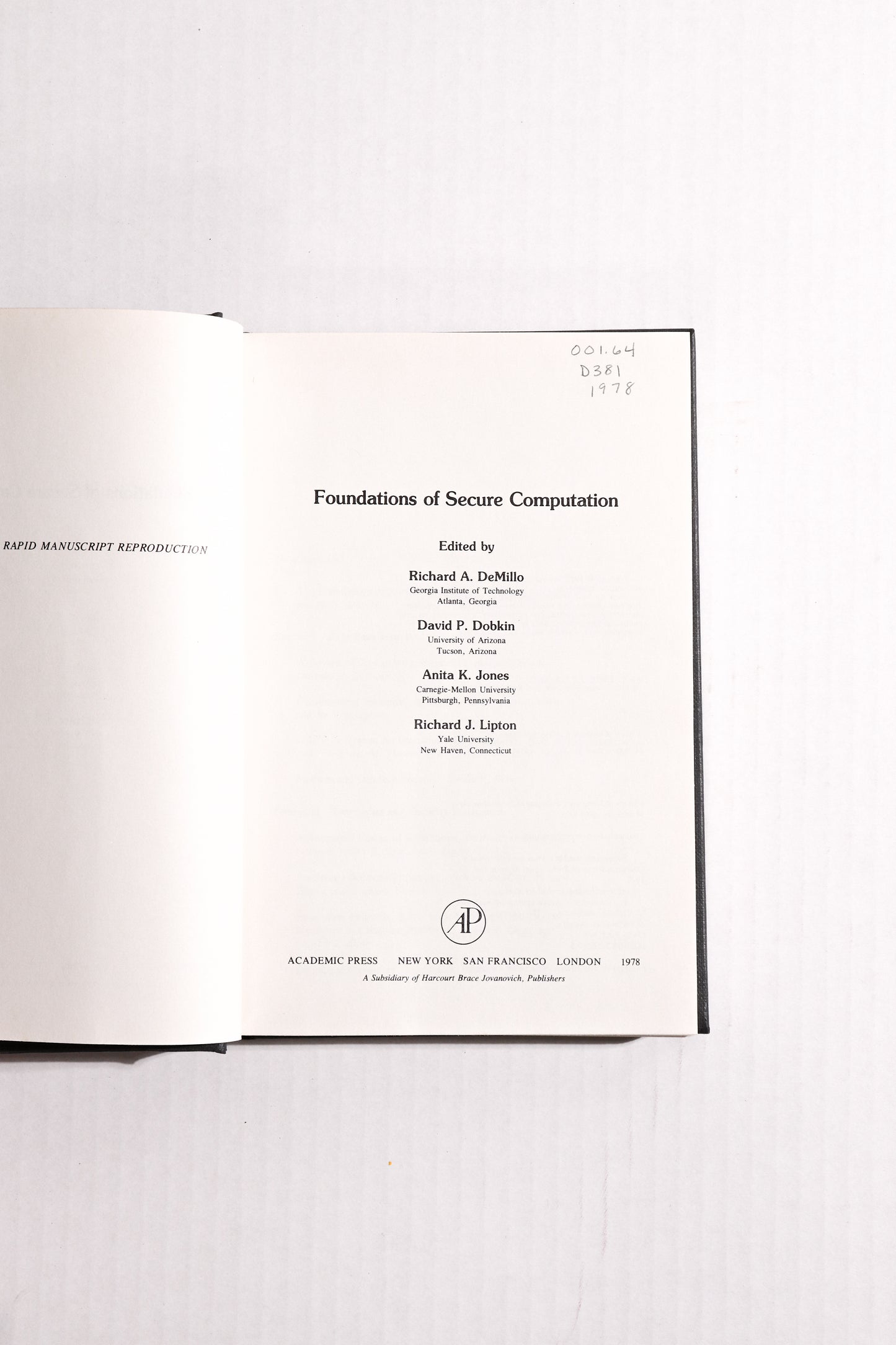 Foundations of Secure Computation