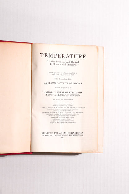 Temperature: Its Measurement and Control in Science and Industry