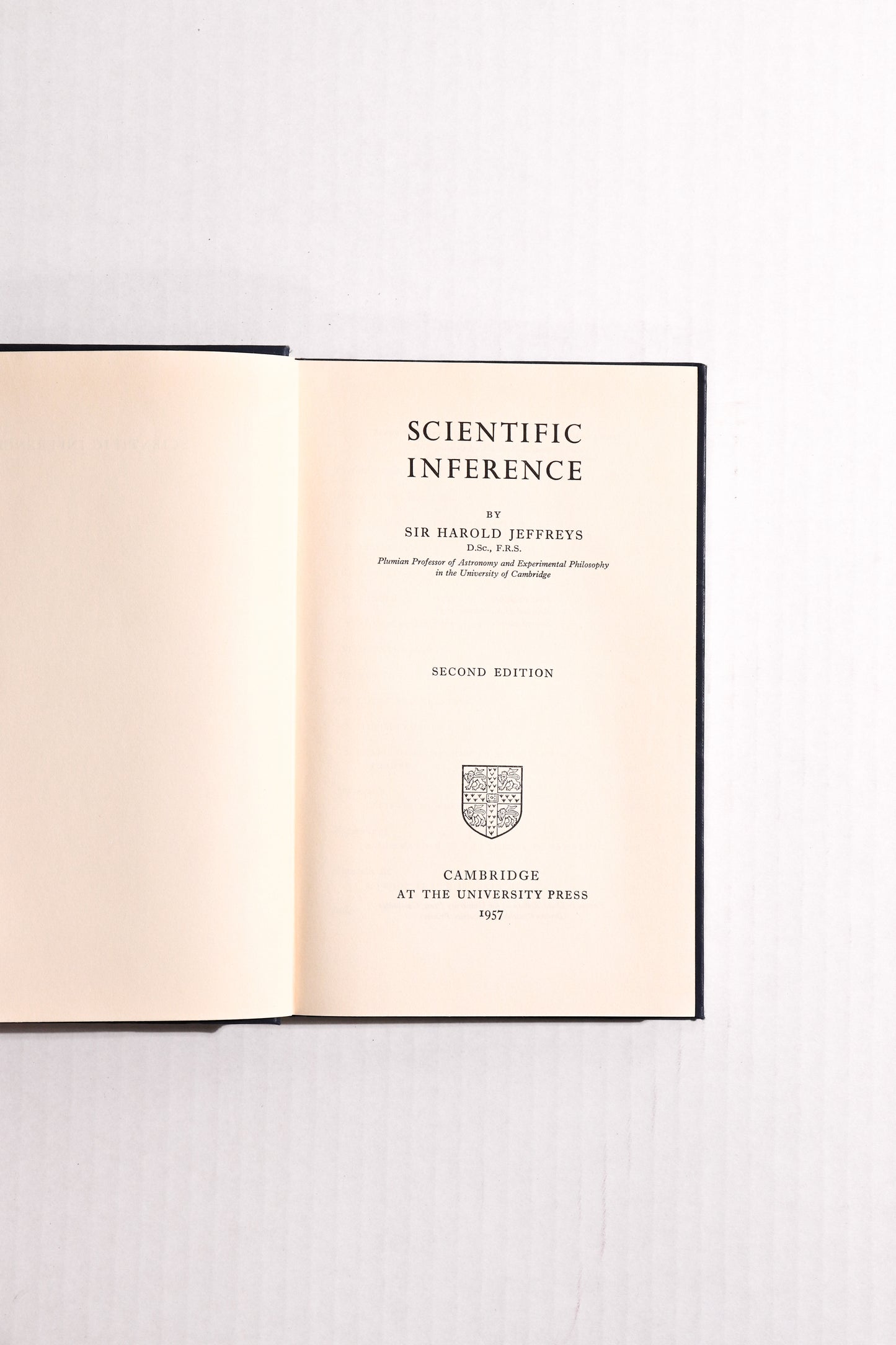 Scientific Inference: Second Edition, Sir Harold Jeffreys