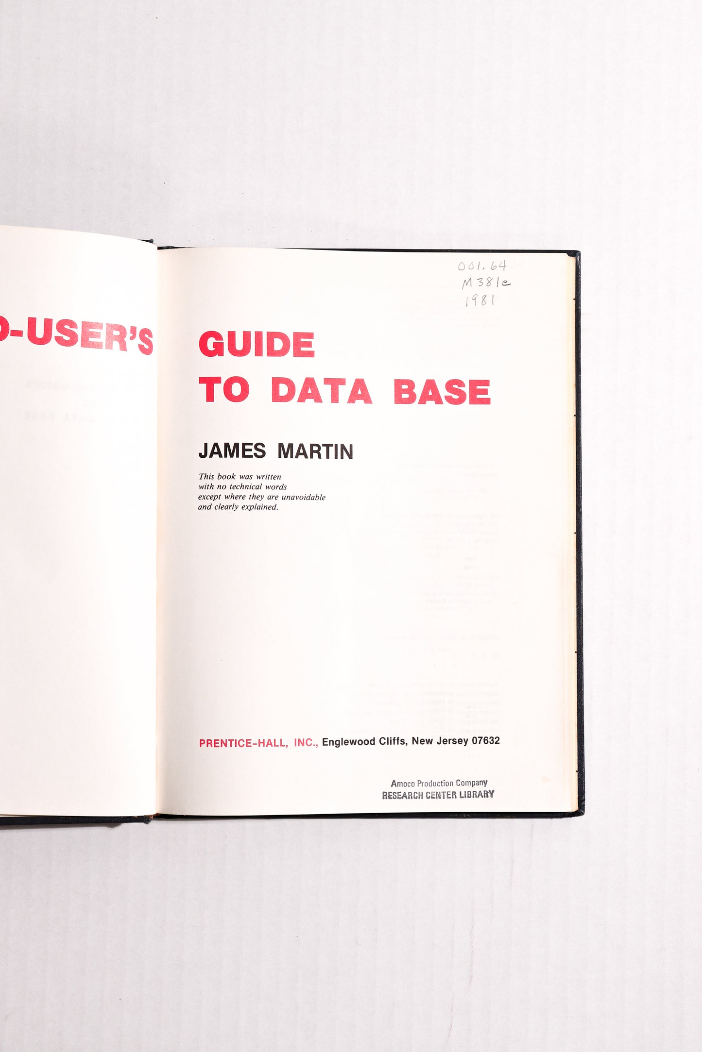 An End-User's Guide to Data Base