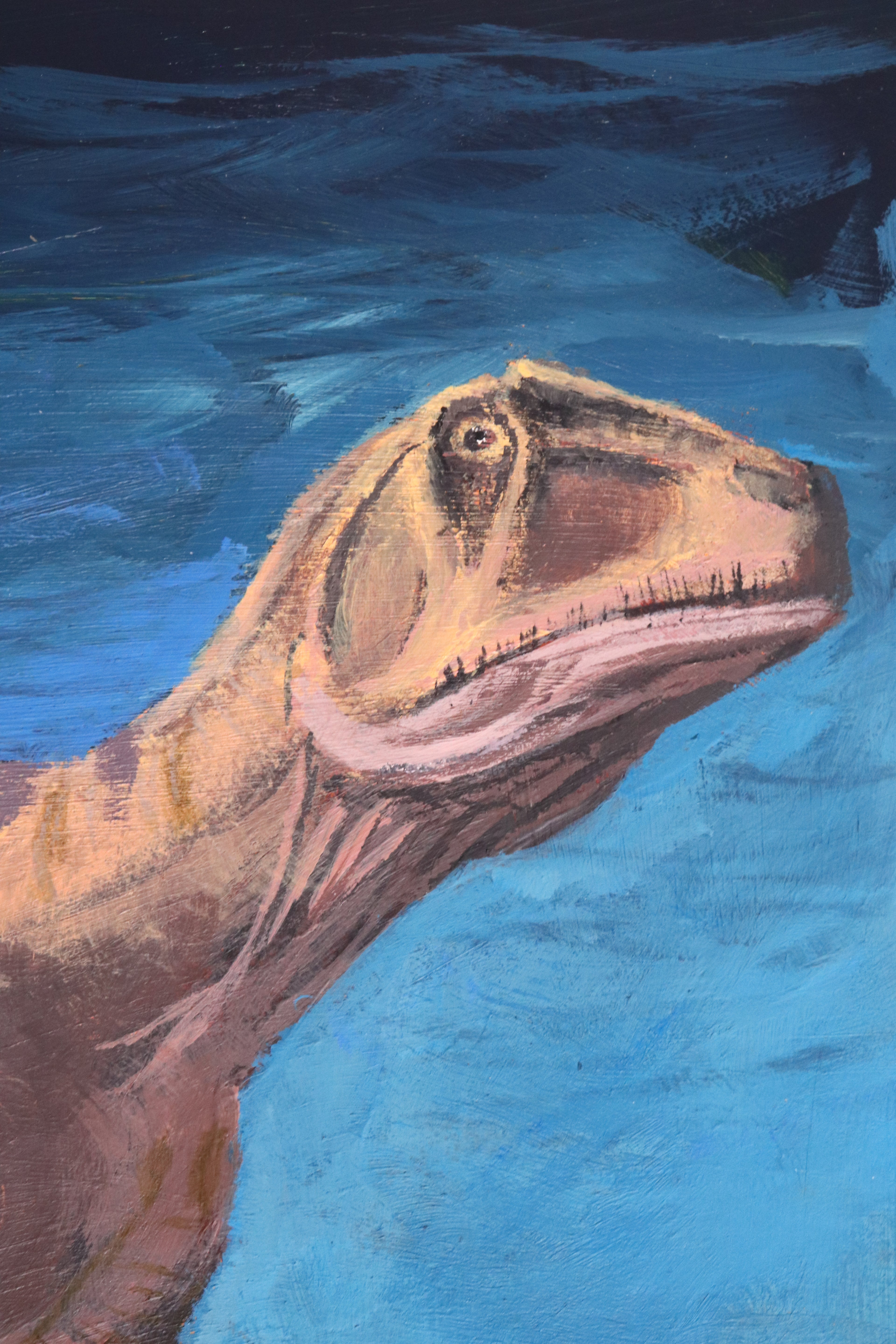 Fukuiraptor kitadaniensis Dinosaur Painting | Original Acrylic Art