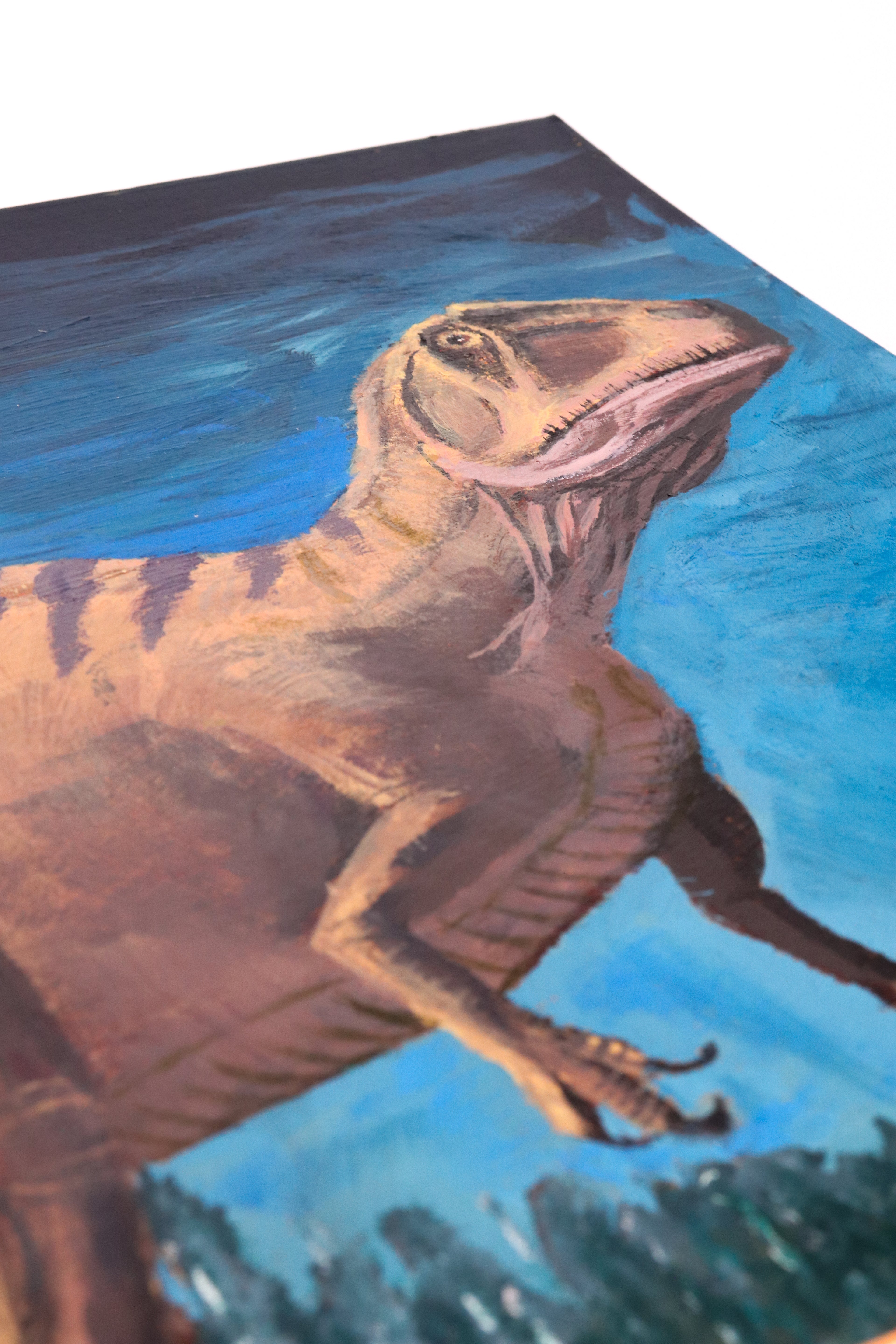 Fukuiraptor kitadaniensis Dinosaur Painting | Original Acrylic Art