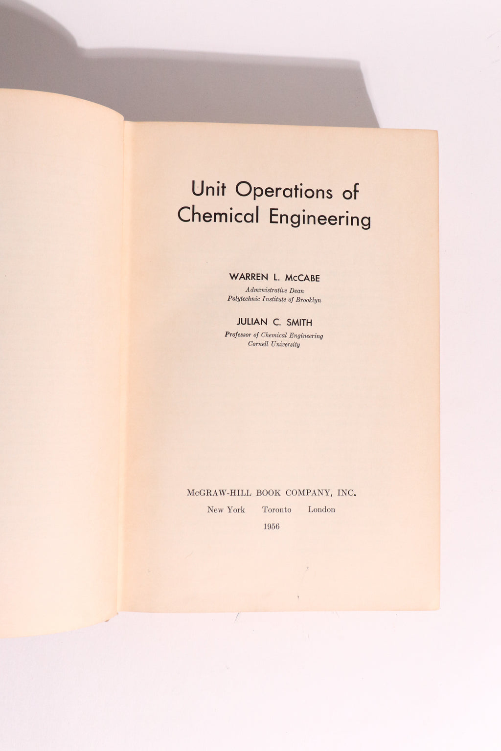 Unit Operations of Chemical Engineering