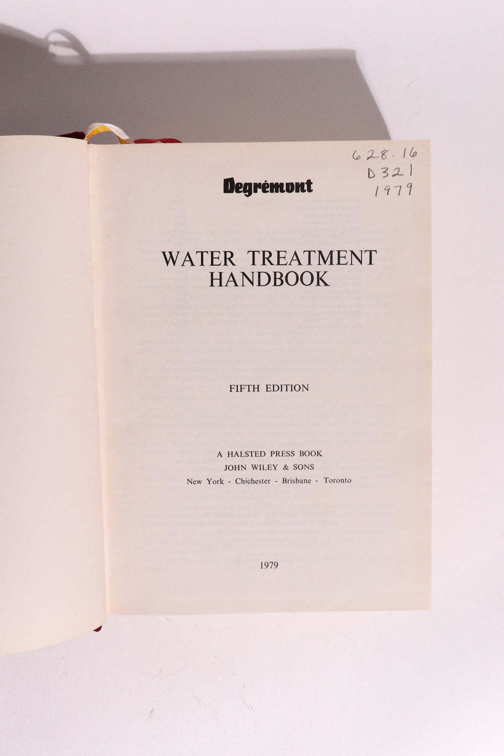 Water Treatment Handbook, Fifth Edition