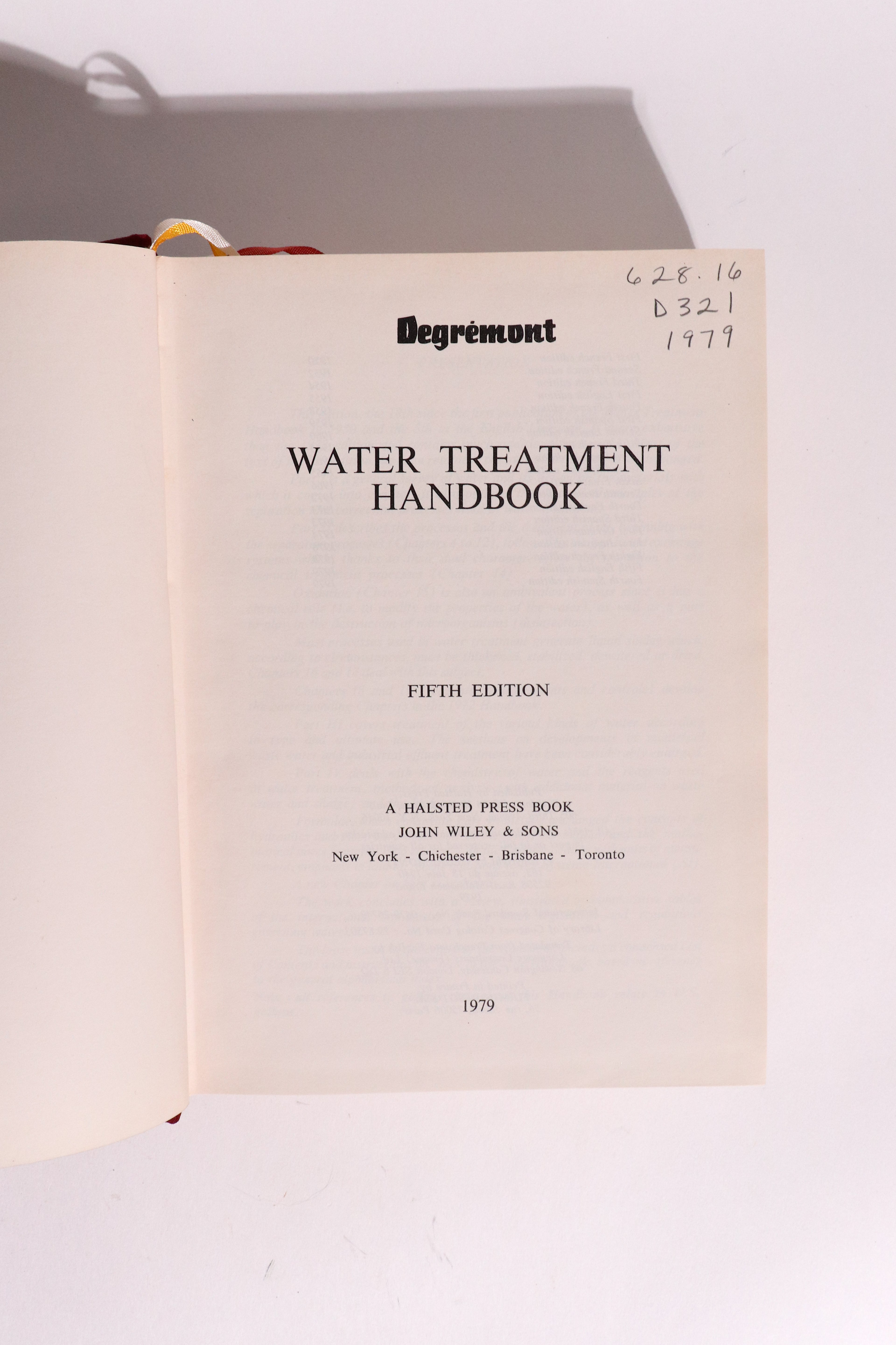 Water Treatment Handbook, Fifth Edition