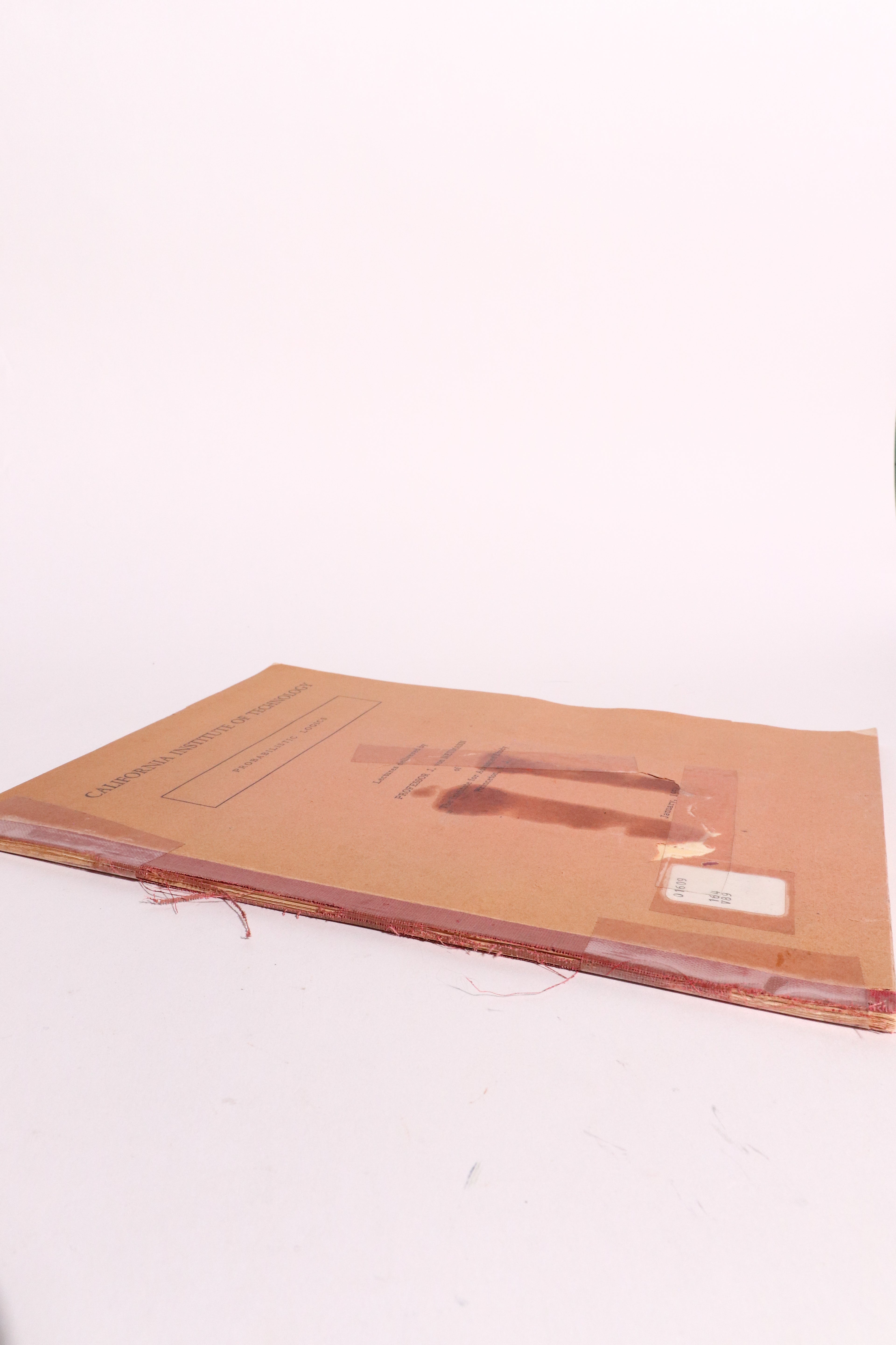Original 1952 John von Neumann Caltech Lecture Notes — Probabilistic Logics & Early Fault-Tolerant Computing