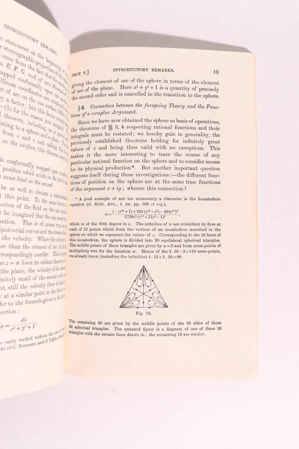 On Riemann's Theory of Algebraic Functions and Their Integrals — Felix Klein